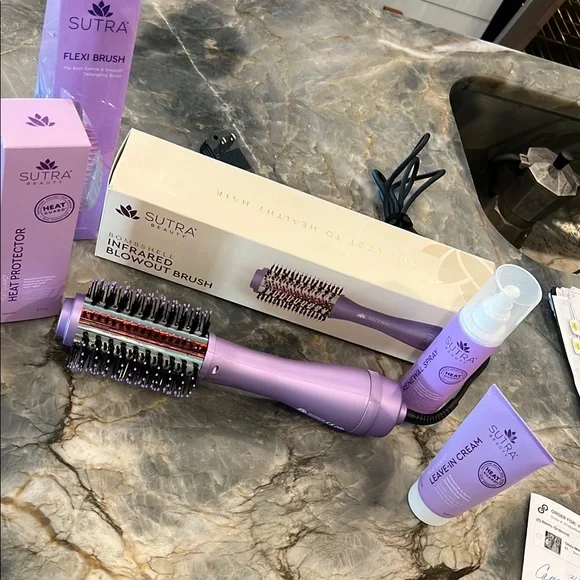 Sutra Infared Bombshell Blowout Brush Purple Hair Styling Set